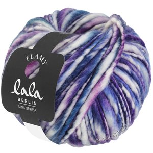 Lana Grossa FLAMY (lala BERLIN) | 104-blu violetto/ottanio/bianco/marino puntinato