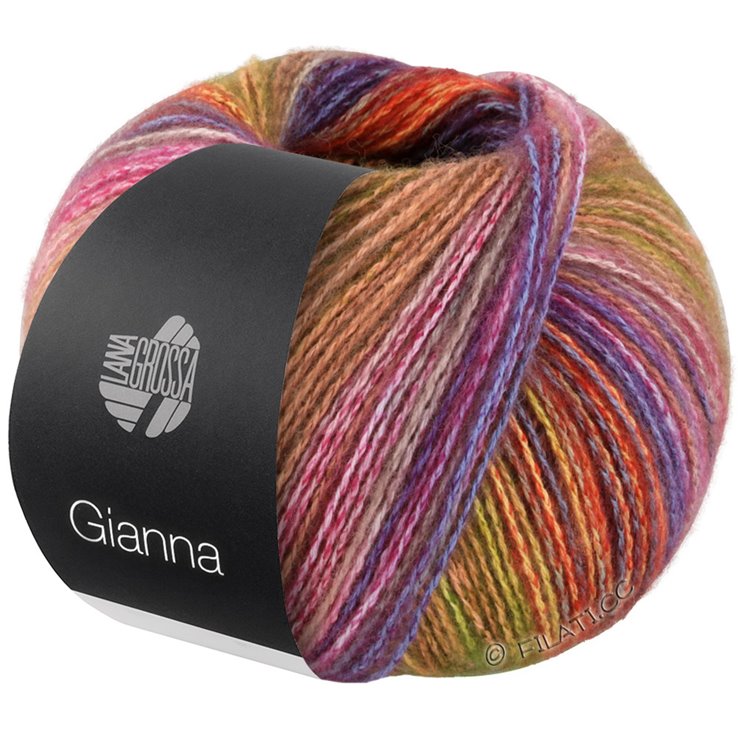 Lana Grossa GIANNA | 02-grigio blu/arancio/giallo/verde/rosso/viola/ottanio