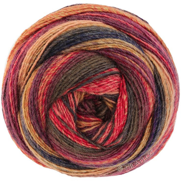 Lana Grossa GOMITOLO ARTE | 1014-borgogna/cammello/salmone/rosso/grigio marrone/moca/mora/rosso vino
