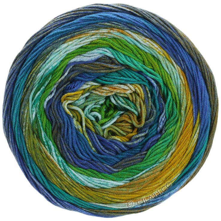 Lana Grossa GOMITOLO DENIM INCA | 151-cachi/turchese  /smeraldo/blu chiaro/verde giallo/giada/inchiostro/ottanio/giallo senape