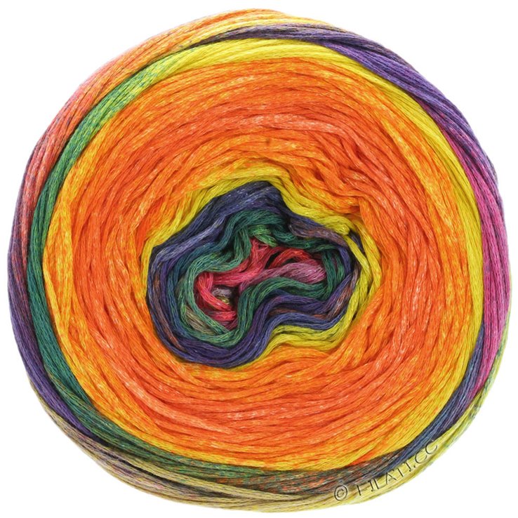 Lana Grossa GOMITOLO FELICE | 711-arancio/verde lime/melanzana/fucsia/ottanio/giallo/porpora
