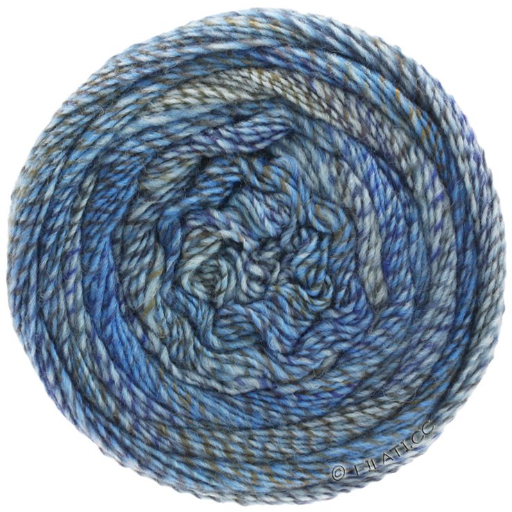 Lana Grossa GOMITOLO SCANDIC | 501-blu/grigio puntinato