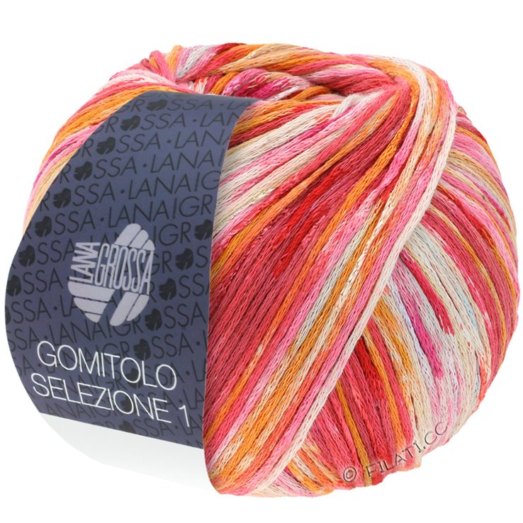 Lana Grossa GOMITOLO SELEZIONE 1 | 1001-rosso/rosa vivo/arancio/giallo/rosa/ecru