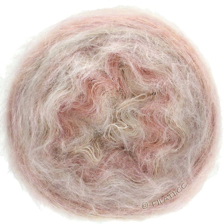 Lana Grossa GOMITOLO SILKHAIR | 201-rosa/beige puntinato