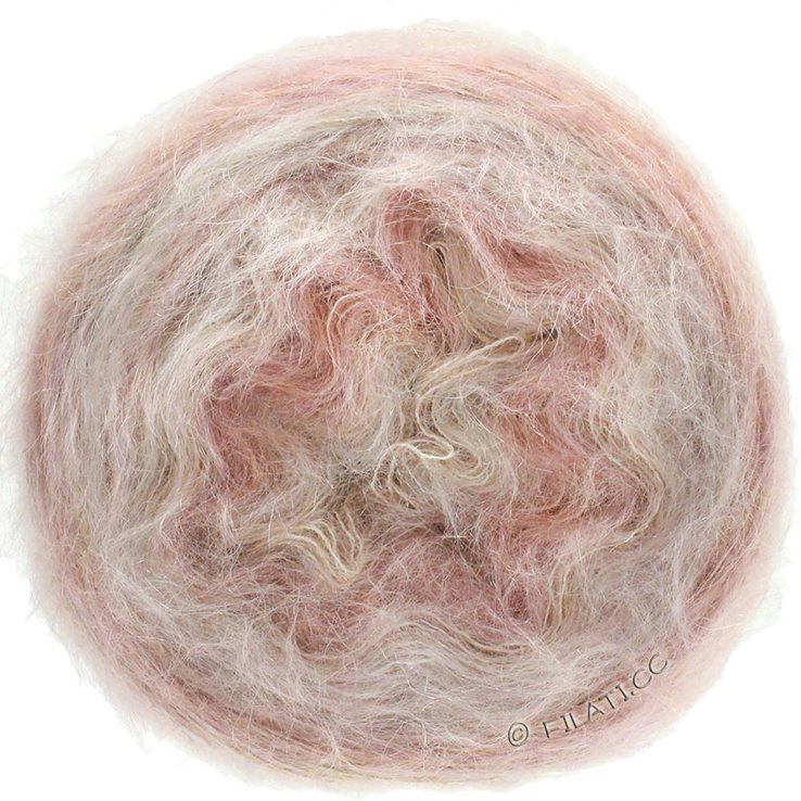 Lana Grossa GOMITOLO SILKHAIR | 201-rosa/beige puntinato