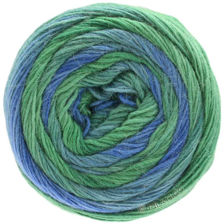 Lana Grossa LACE Seta Dégradé 100g | 103-blu/turchese /verde chiaro/verde zaffiro