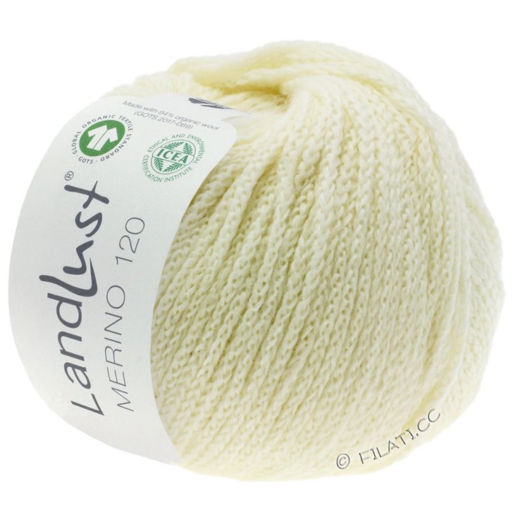 Lana Grossa LANDLUST MERINO 120 (GOTS & ICEA) | 101-ecru