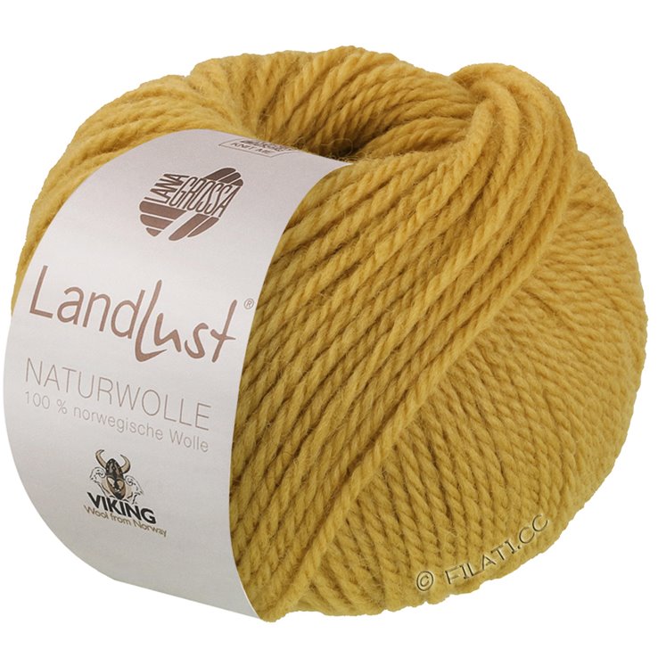 Lana Grossa LANDLUST Naturwolle | 02-giallo senape