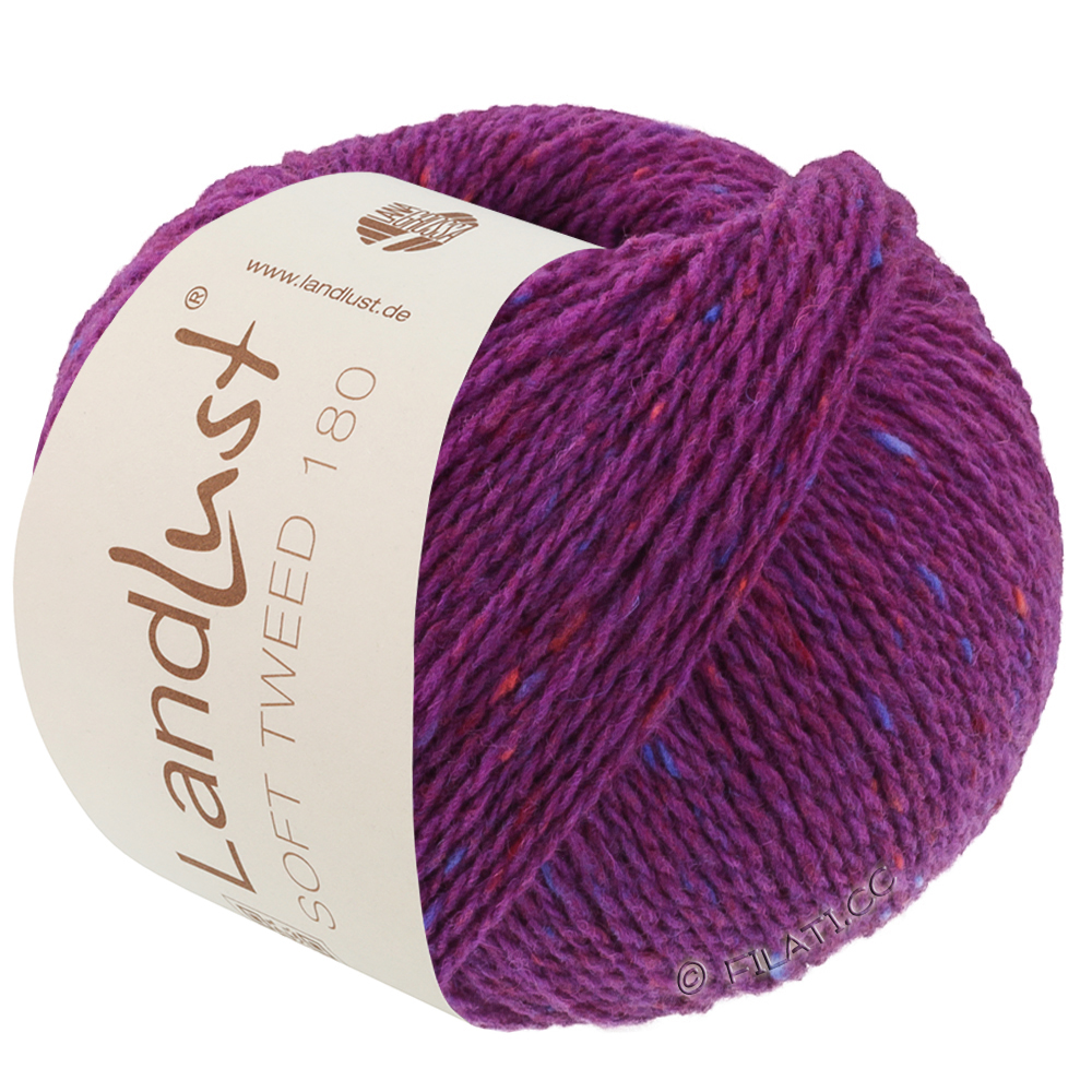 Lana Grossa LANDLUST Soft Tweed 180 | 133-viola puntinato