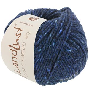 Lana Grossa LANDLUST Soft Tweed 90 | 14-blu scuro puntinato