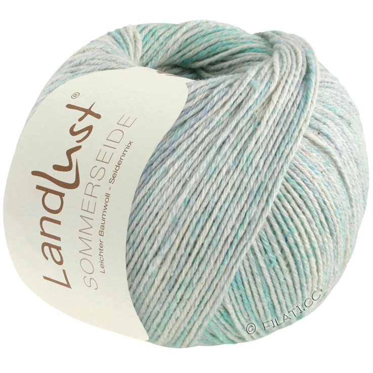 Lana Grossa LANDLUST SOMMERSEIDE Print | 121-turchese /blu