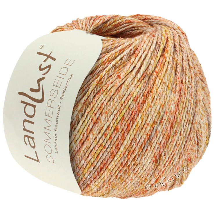 Lana Grossa LANDLUST SOMMERSEIDE Mélange | 101-arancio puntinato