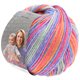 Lana Grossa LENA Print | 104-blu porpora/arancio chiaro/rosa vivo/lilla/grigio chiaro