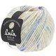 Lana Grossa LOVELY COTTON Inserto (lala BERLIN) | 109-ecru/blu colomba/blu chiaro