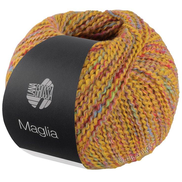 Lana Grossa MAGLIA | 02-giallo/rosso/verde chiaro/rosa vivo/marrone