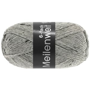 Lana Grossa MEILENWEIT 6-FACH 150g Mouliné/Print/Tweed | 8972-grigio chiaro puntinato