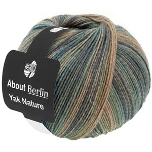 Lana Grossa MEILENWEIT 100g Yak Nature (ABOUT BERLIN) | 680-grigio scuro/grigio chiaro/verde grigio/beige grigio/taupe/menta puntinato/menta rigata