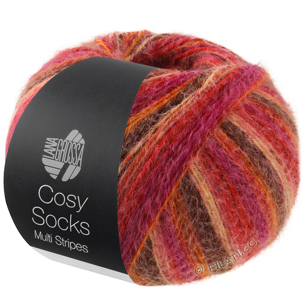 Lana Grossa MEILENWEIT 100g Cosy Socks Multi Stripes