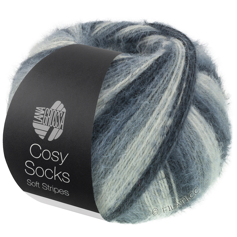 MEILENWEIT 100g Cosy Socks Soft Stripes di Lana Grossa