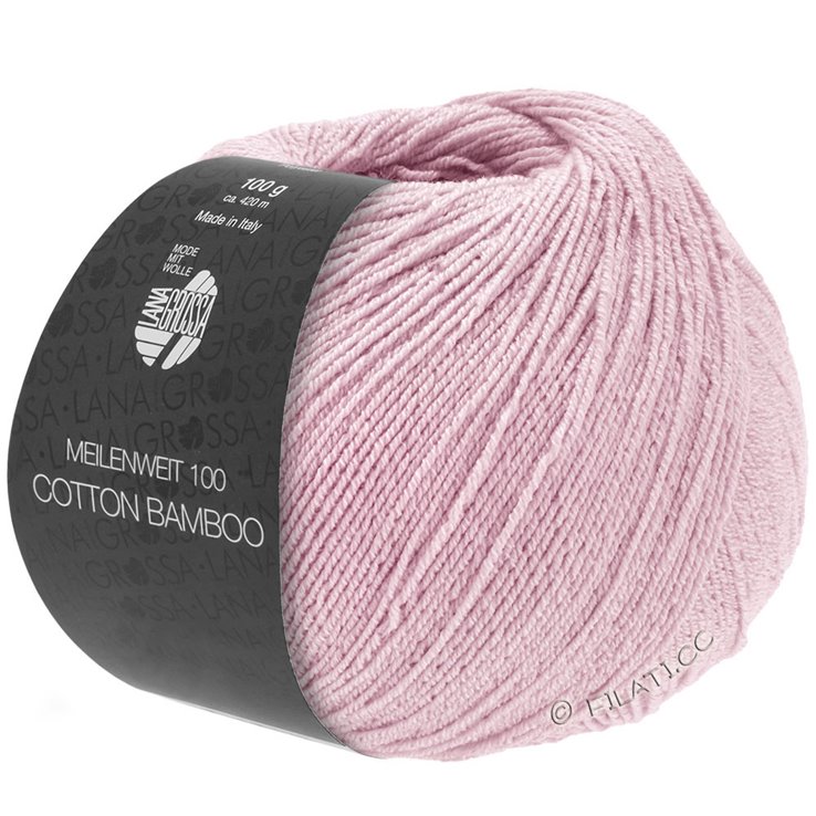 Lana Grossa MEILENWEIT 100g Cotton Bamboo | 01-rosa