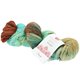 Lana Grossa MEILENWEIT 100g Merino Hand-dyed | 308-marrone scuro/blu turchese/menta/beige chiaro/beige sabbia/ruggine