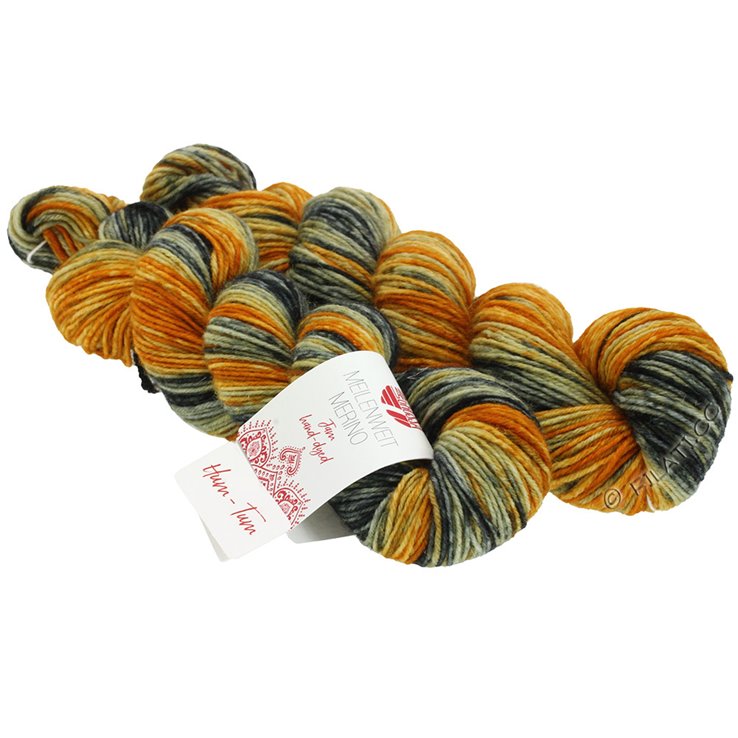 Lana Grossa MEILENWEIT 2 gomitoli à 50g Merino Hand-dyed Jam | 1001-Hum - Tum