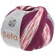 Lana Grossa MEILENWEIT 100g Seta Adriana | 3242-fucsia/bianco/porpora/arancio/rosa