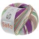 Lana Grossa MEILENWEIT 100g Seta Giappone | 3389-blu violetto/bianco/oliva/blu chiaro/giada/rosa antico/grigio chiaro