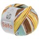 Lana Grossa MEILENWEIT 100g Seta Giappone | 3392-marrone/bianco/blu/torrone/verde muschio/senape/turchese /giallo chiaro