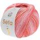 Lana Grossa MEILENWEIT 100g Seta Lia | 3585-rosa pallido/rosa/rosso pomodoro
