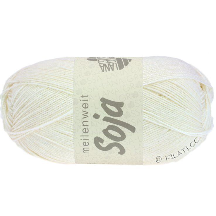 Lana Grossa MEILENWEIT 100g Soja | 01-bianco