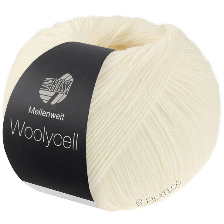 Lana Grossa MEILENWEIT 100g Woolycell | 01-bianco