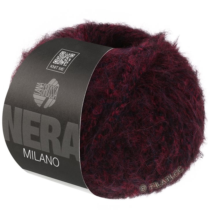 Lana Grossa MILANO (Nera) | 12-rosso scuro/nero puntinato