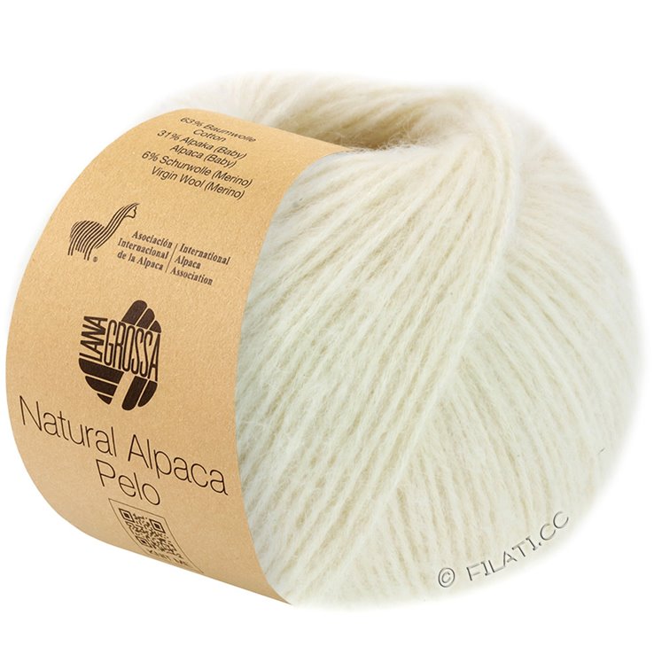 Lana Grossa NATURAL ALPACA Pelo | 001-ecru