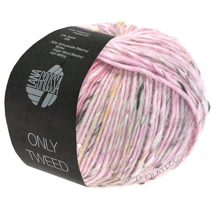 Lana Grossa ONLY TWEED | 101-lilla/natura/grigio
