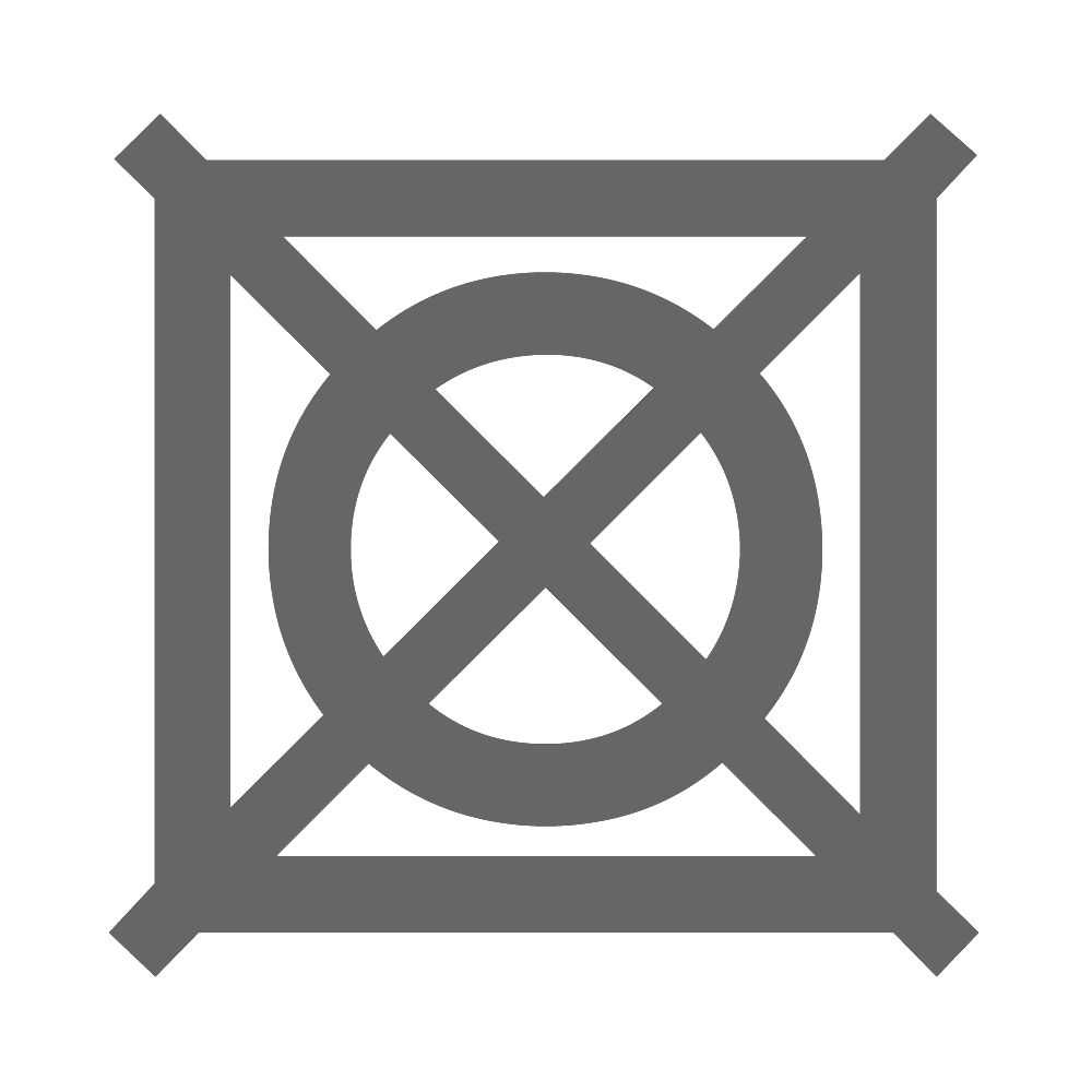 Essiccazione in asciugatrice non consentito