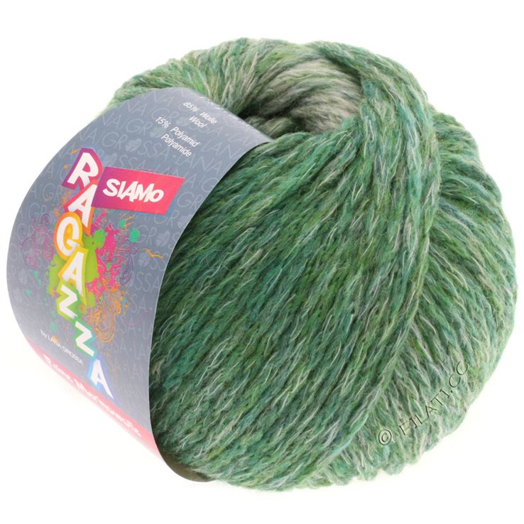 Lana Grossa SIAMO (Ragazza) | 01-verde/natura puntinato