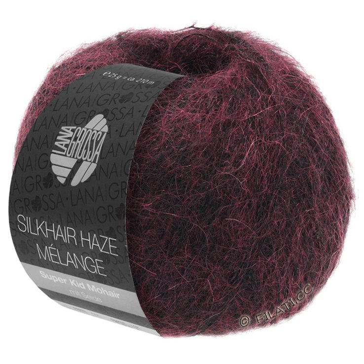 Lana Grossa SILKHAIR HAZE Mélange | 1301-rosso nero puntinato