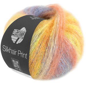 Lana Grossa SILKHAIR PRINT | 423-giallo/arancio/rosa grigio/jeans/beige rosato/salmone