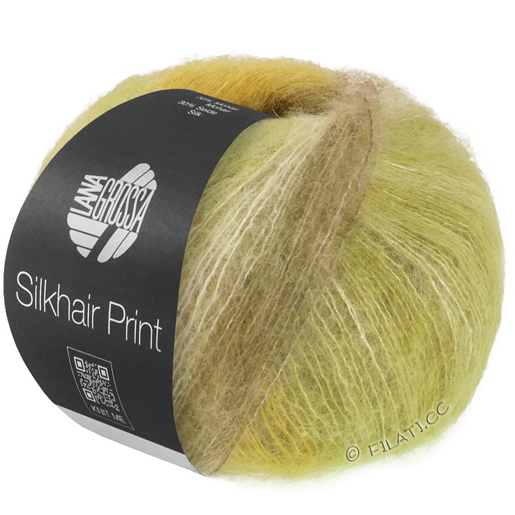 Lana Grossa SILKHAIR PRINT | 433-limette/giallo/taupe/beige chiaro