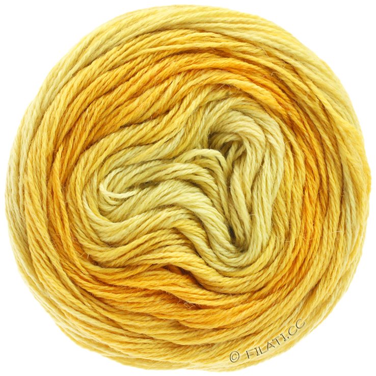 Lana Grossa SLOW WOOL LINO Dégradé | 201-vaniglia/giallo tuorlo uovo/giallo zafferano