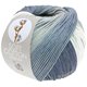 Lana Grossa SOFT COTTON Dégradé | 115-bianco/grigio chiaro/porpora grigio/jeans