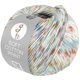 Lana Grossa SOFT COTTON PRINT | 123-ecru/giallo pallido/marrone chiaro/turchese