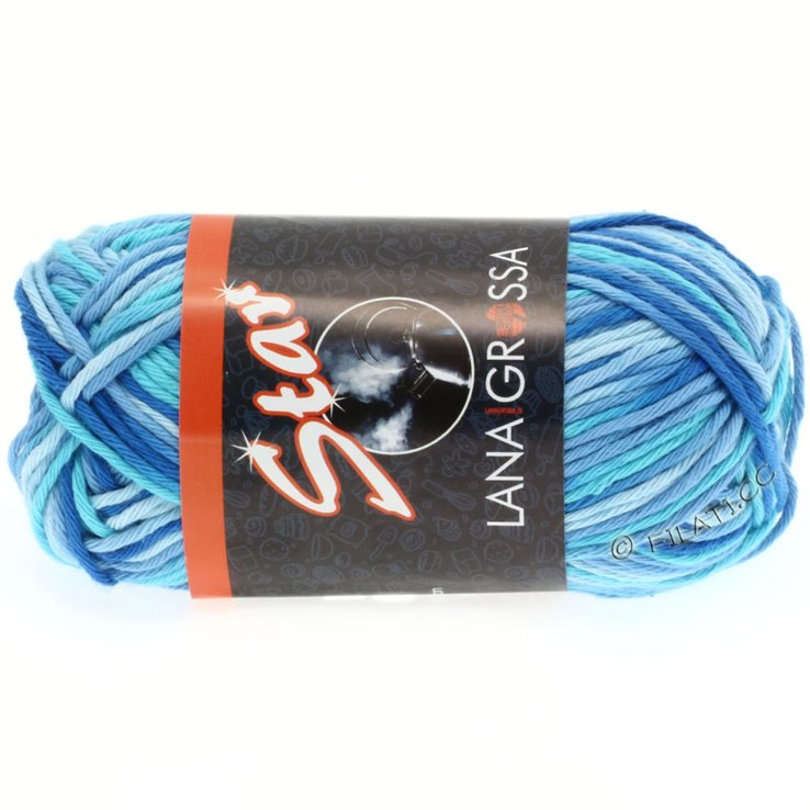 Lana Grossa STAR Print | 315-azzurro/blu genziana/turchese  /blu chiaro