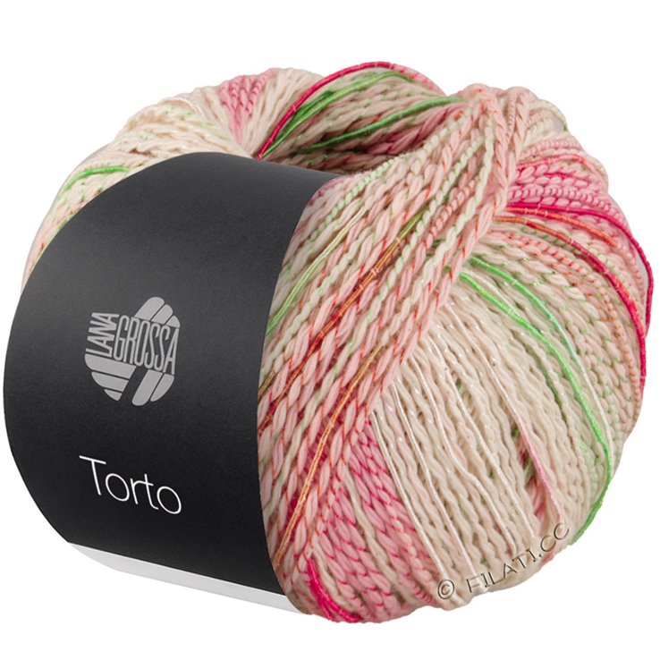 Lana Grossa TORTO | 05-verde pastello/rosa/arancio/verde/grigio chiaro