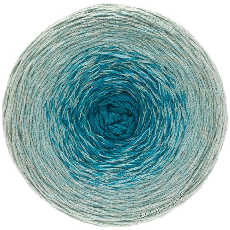 Lana Grossa TWISTED SUMMER SHADES | 1001-grigio chiaro/turchese  /ottanio