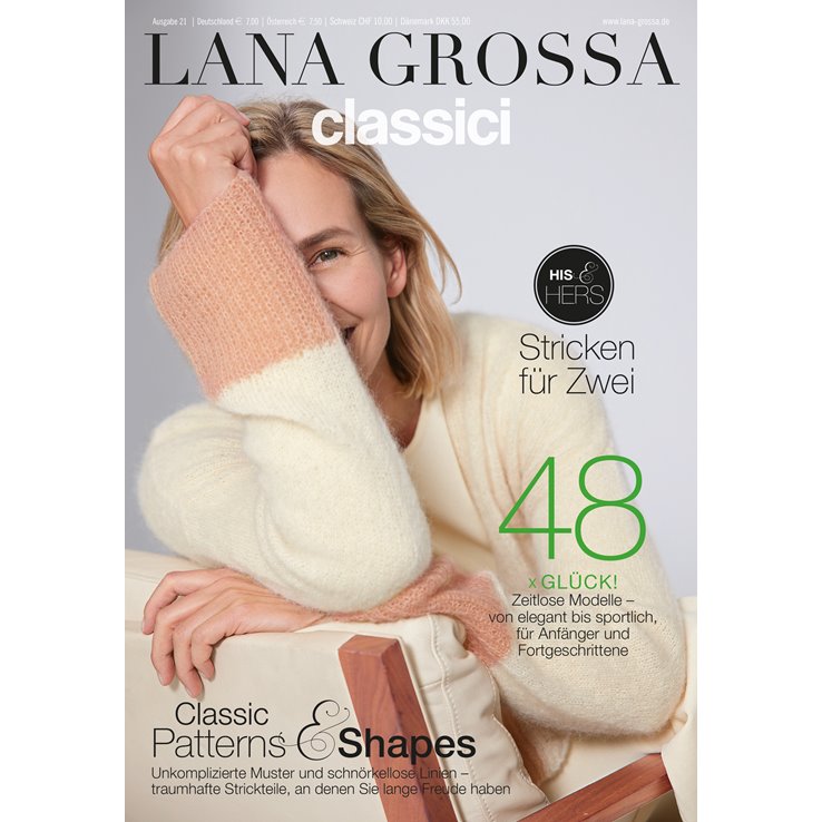 Lana Grossa Classici No. 21 - Rivista tedesca + istruzioni in francese