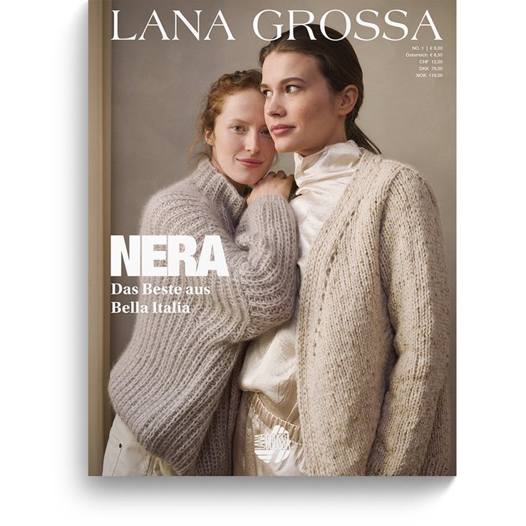 Lana Grossa Nera No. 1 - Rivista tedesca + istruzioni in italiano