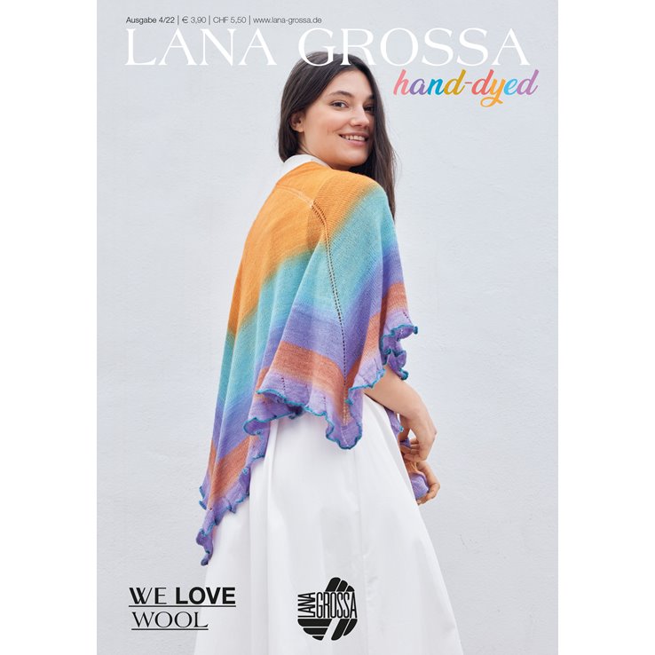 Lana Grossa HAND-DYED No. 4 - Rivista + istruzioni in tedesco