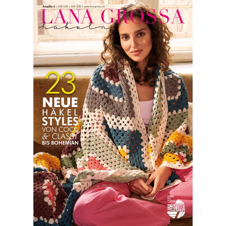 Lana Grossa FILATI Häkeln No. 3 - Rivista tedesca + istruzioni in inglese